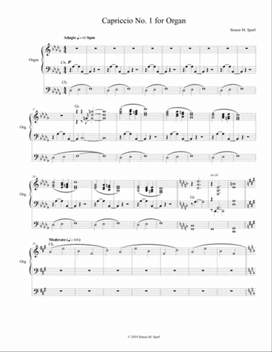 Capriccio No. 1 for Organ