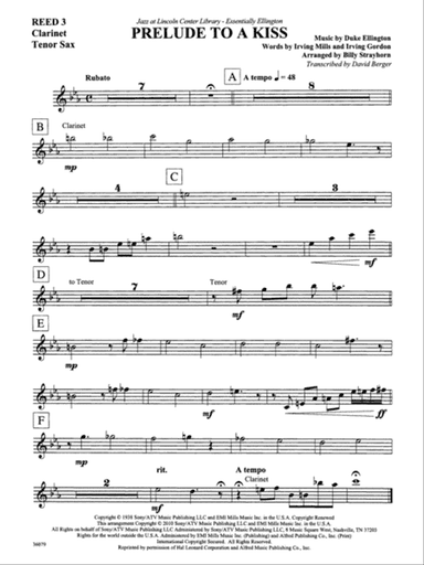 Prelude to a Kiss: 2nd B-flat Clarinet