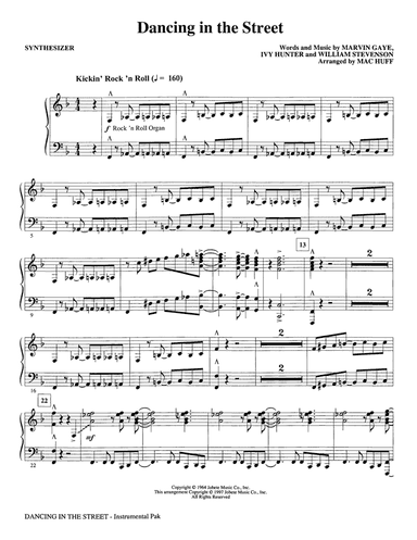 Dancing in the Street (arr. Mac Huff) - Synthesizer