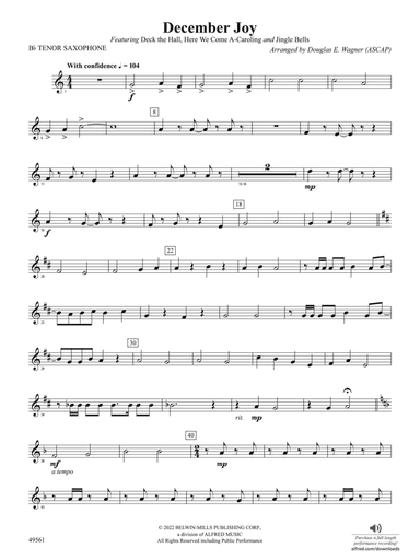 December Joy: B-flat Tenor Saxophone