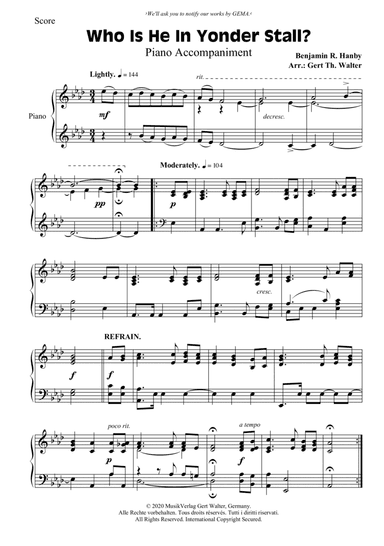 Who Is He In Yonder Stall?