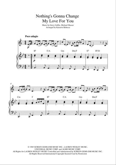 Nothing's Gonna Change My Love For You