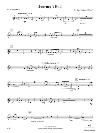 Journey's End: 2nd B-flat Trumpet