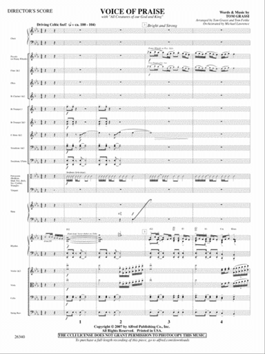 Voice of Praise (with All Creatures of Our God and King): Score