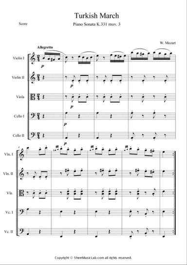 Turkish march (Piano sonata k.331 mov.3)