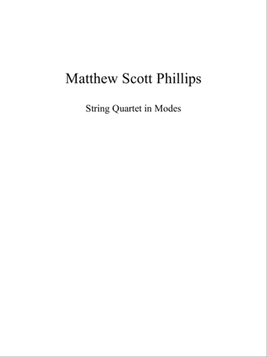 String Quartet No.3 "In Modes"