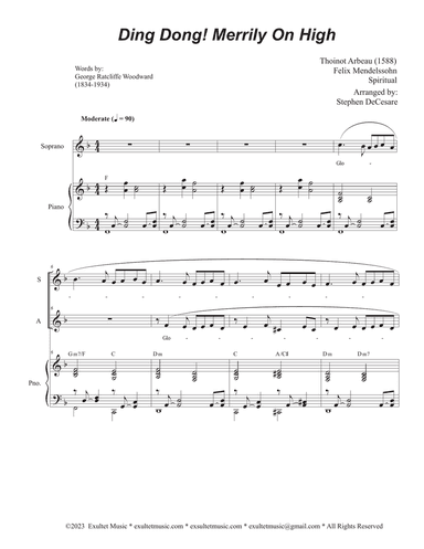 Ding Dong! Merrily On High (2-part choir - (SA)