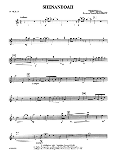 Shenandoah: 1st Violin