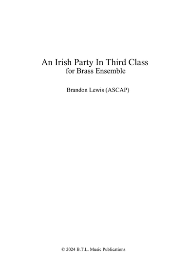 An Irish Party In Third Class