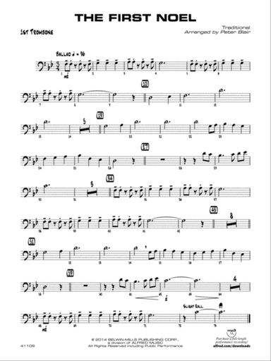 The First Noel: 1st Trombone