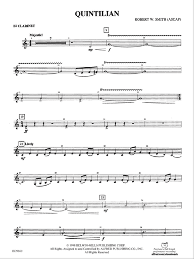 Quintilian: 1st B-flat Clarinet