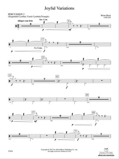 Joyful Variations: 2nd Percussion