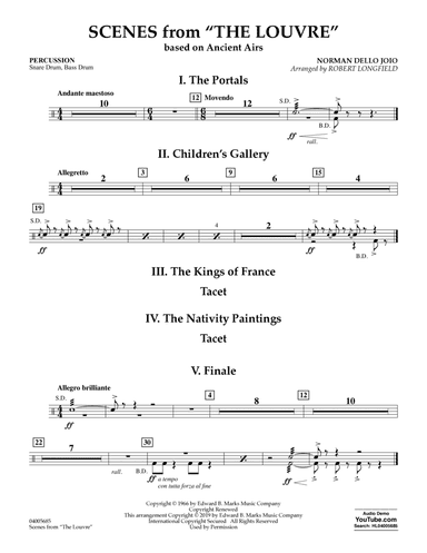 Scenes from the Louvre (arr. Robert Longfield) - Percussion