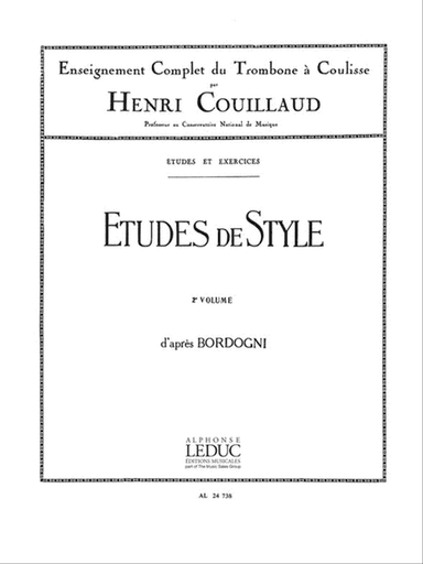 Etudes De Style D'apres Bordogni Vol.2 (trombone Solo)