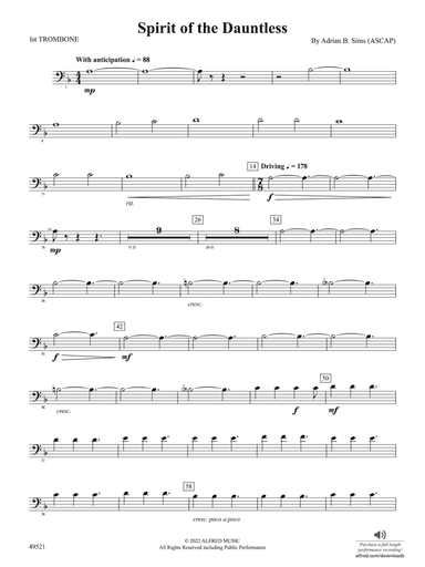 Spirit of the Dauntless: 1st Trombone