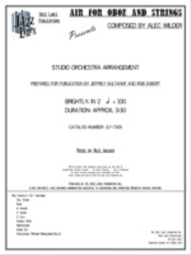 Air For Oboe and Strings