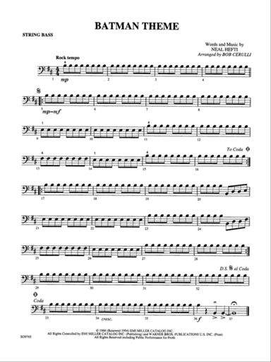 Batman Theme: String Bass