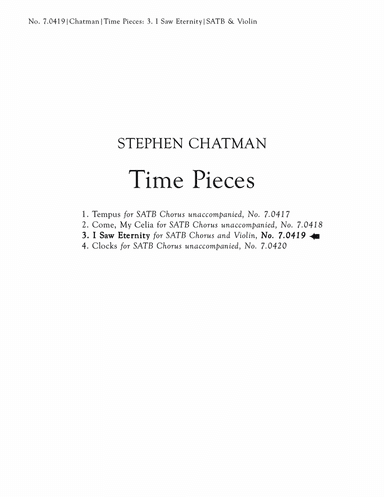 Time Pieces: 3. I Saw Eternity