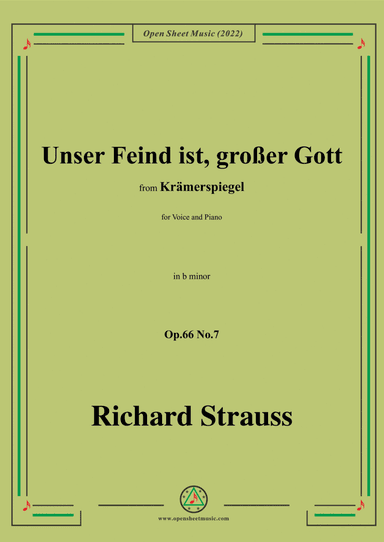 Richard Strauss-Unser Feind ist,großer Gott,in b minor,Op.66 No.7