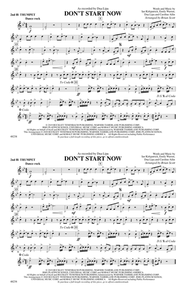 Don't Start Now: 2nd B-flat Trumpet