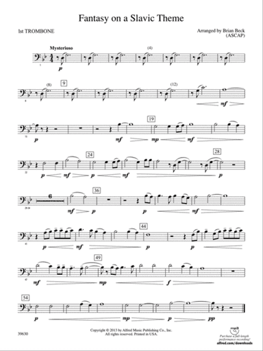 Fantasy on a Slavic Theme: 1st Trombone