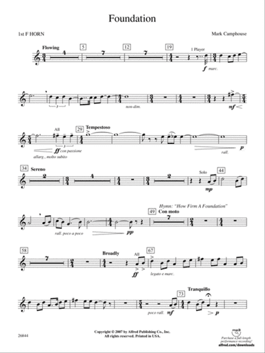 Foundation: 1st F Horn