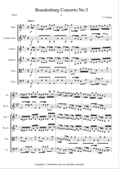 Brandenburg Concerto No. 3 in G Major (BWV 1048)