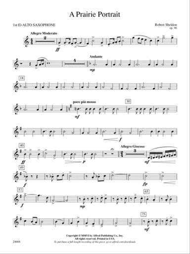 A Prairie Portrait: E-flat Alto Saxophone
