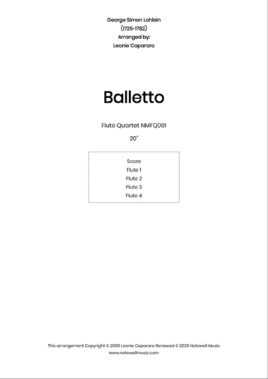 Balletto (Flute quartet0