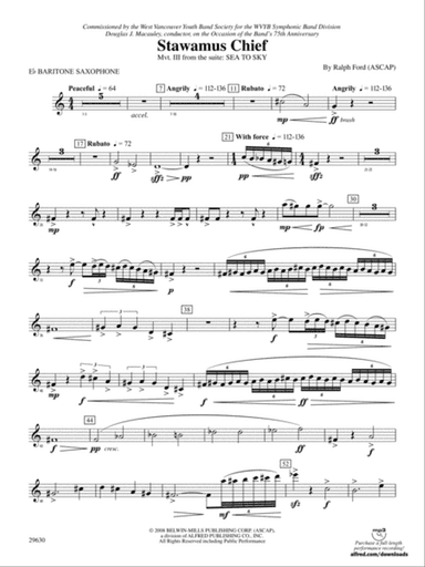 Stawamus Chief: E-flat Baritone Saxophone