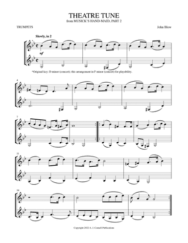 Theatre Tune (from Musick’s Hand-Maid, Part 2)