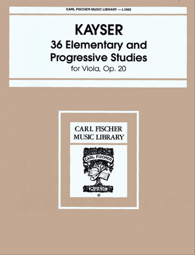 36 Elementary and Progressive Studies For Viola, Op. 20