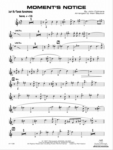 Moment's Notice: B-flat Tenor Saxophone
