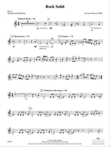 Rock Solid: Part 4 - Tenor Saxophone