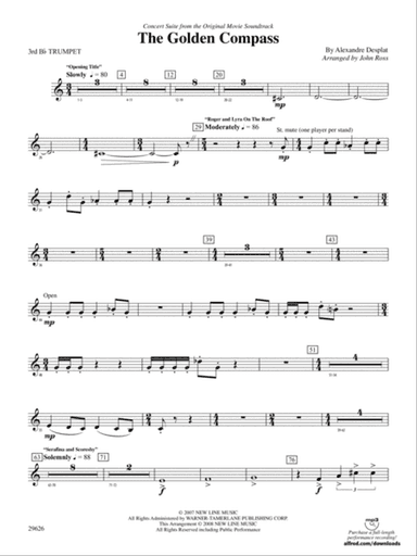 The Golden Compass: 3rd B-flat Trumpet