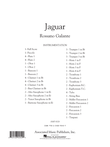 Jaguar - Conductor Score (Full Score)