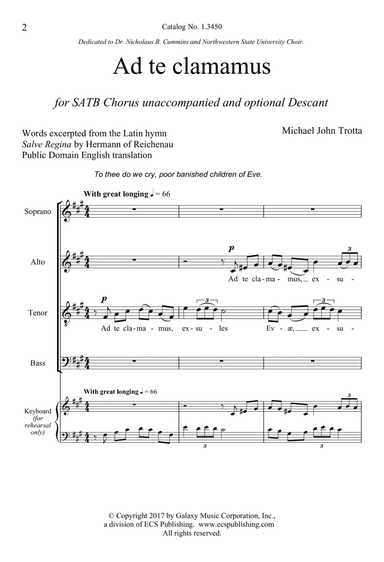 Ad te clamamus (Downloadable)