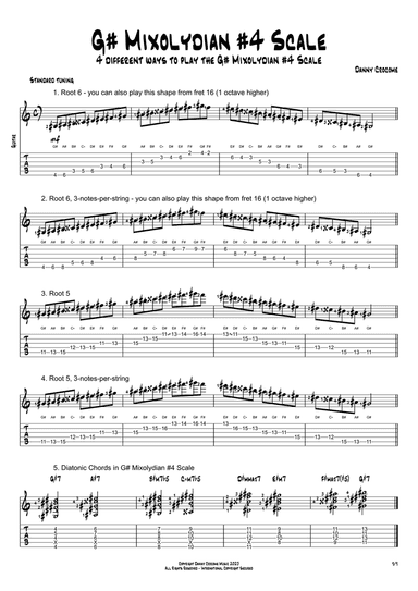 G# Mixolydian #4 Scale (4 Ways to Play)