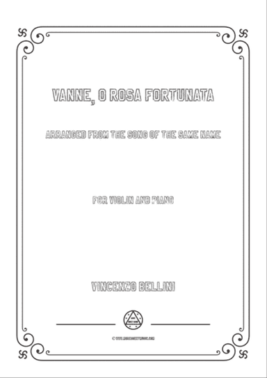 Bellini-Vanne,o rosa fortunata,for Violin and Piano