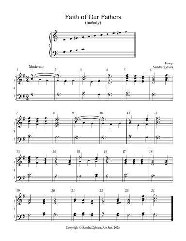 Faith Of Our Fathers (2 octave handbells)