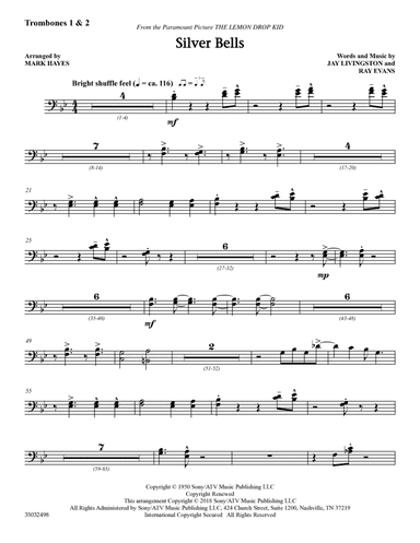 Silver Bells (arr. Mark Hayes) - Trombone 1 & 2