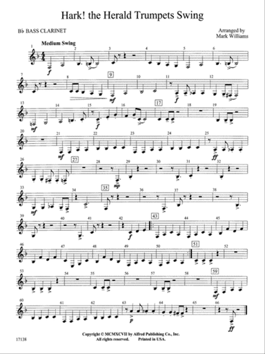 Hark, the Herald Trumpets Swing: B-flat Bass Clarinet