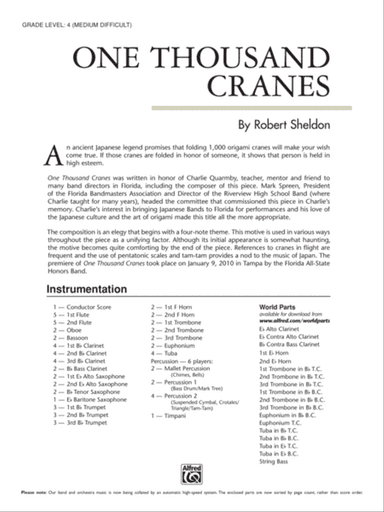 One Thousand Cranes: Score