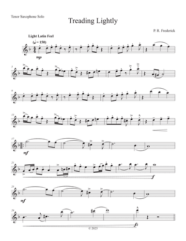 Treading Lightly (Tenor Sax Solo)