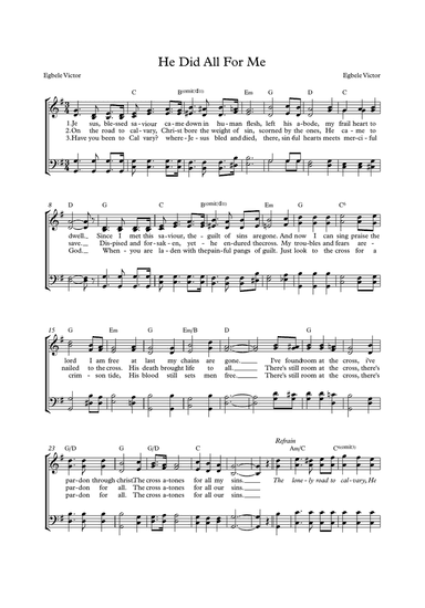 He Did It All For Me