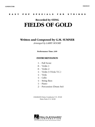 Fields Of Gold (arr. Larry Moore) - Full Score