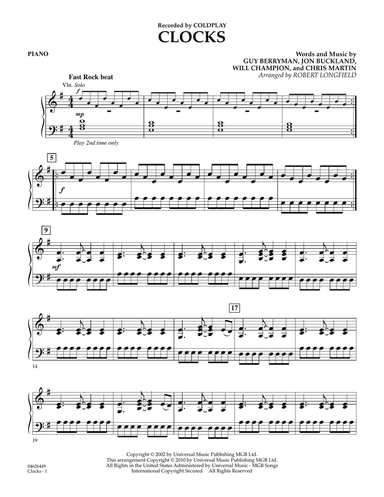 Clocks - Piano