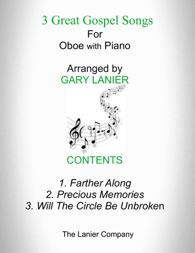 3 GREAT GOSPEL SONGS (for Oboe with Piano - Instrument Part included)