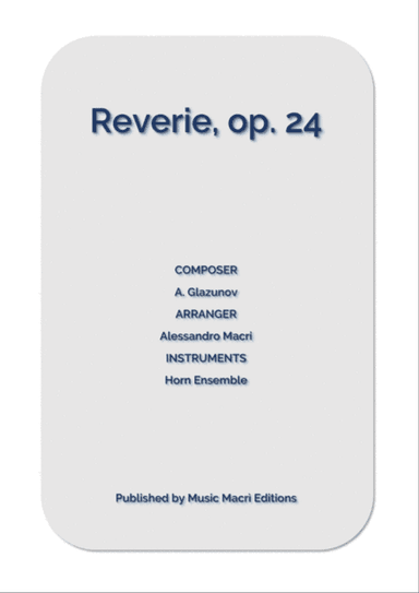 Reverie, op. 24 by A. Glazunov