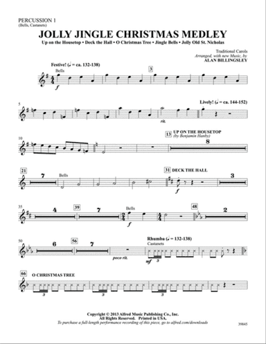 Jolly Jingle Christmas Medley: 1st Percussion